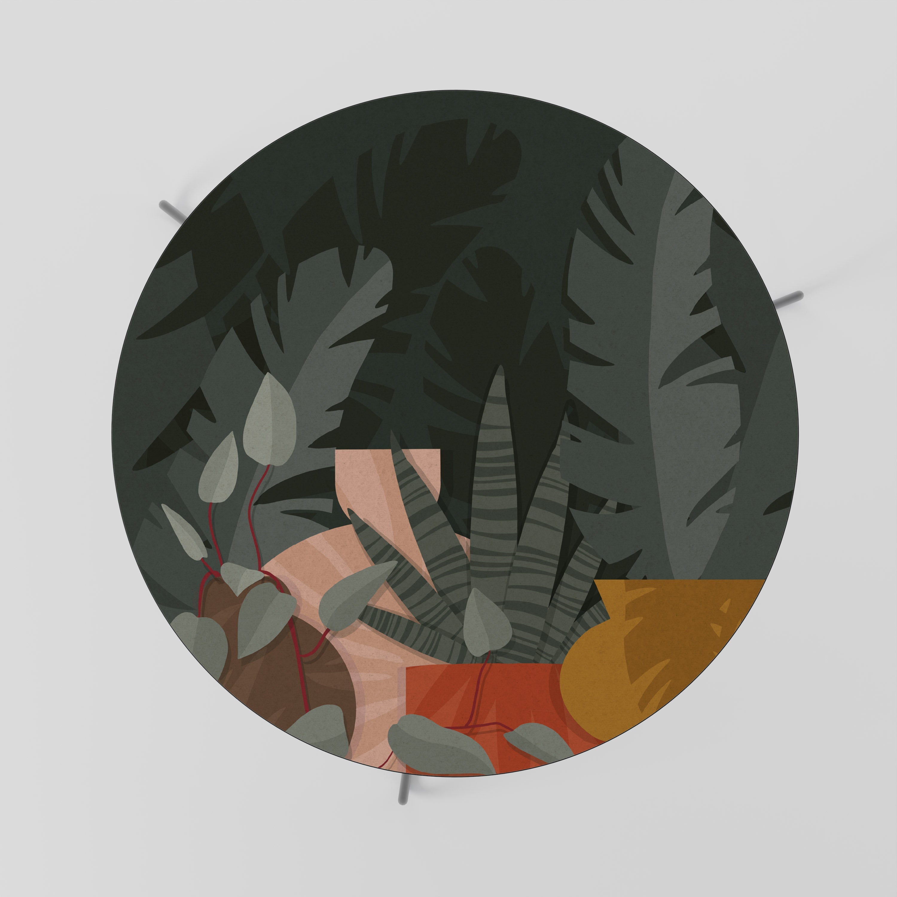 Table basse COMPOSITION TROPICALE 69