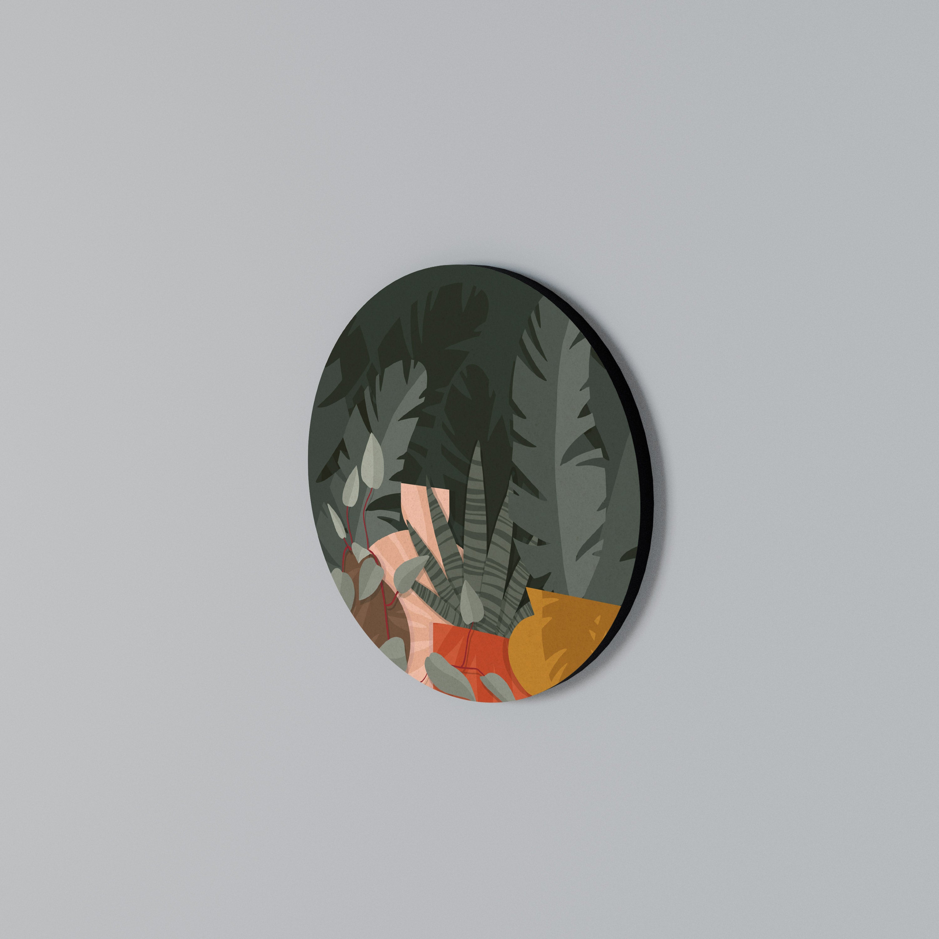 TROPICAL COMPOSITION Round Wall Art