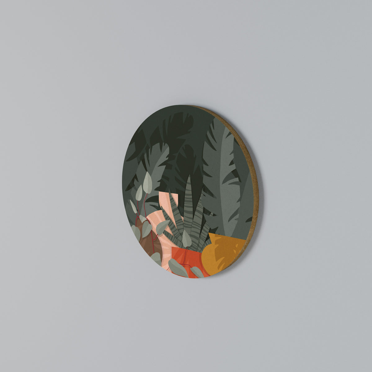 TROPICAL COMPOSITION Round Wall Art