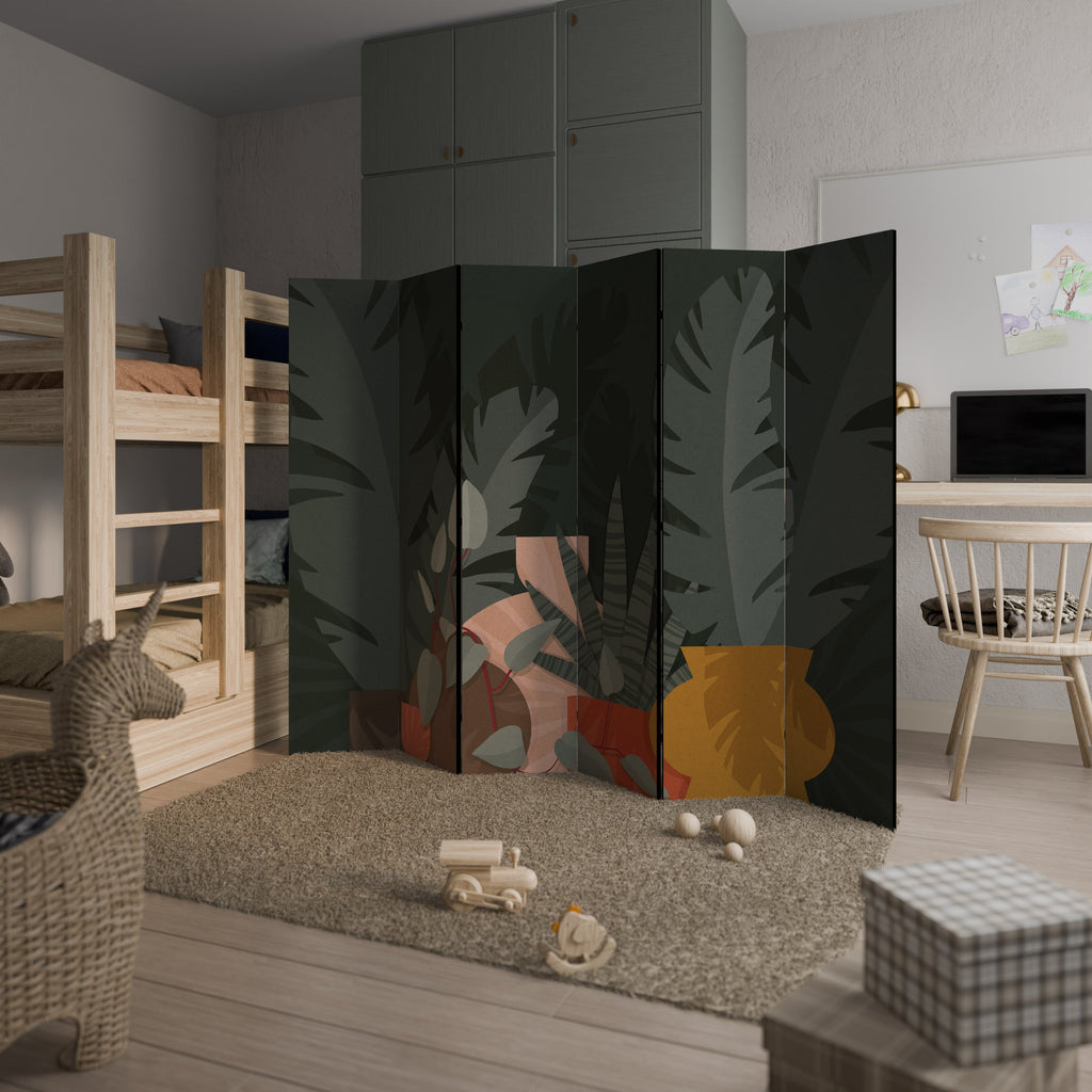 Paravent décoratif à 6 panneaux COMPOSITION TROPICALE