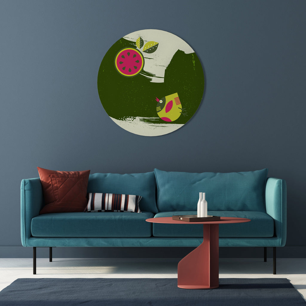 Décoration murale ronde « Fruites tourbillonnants »