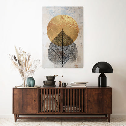 GOLD NERVATIO Vertical Canvas Print