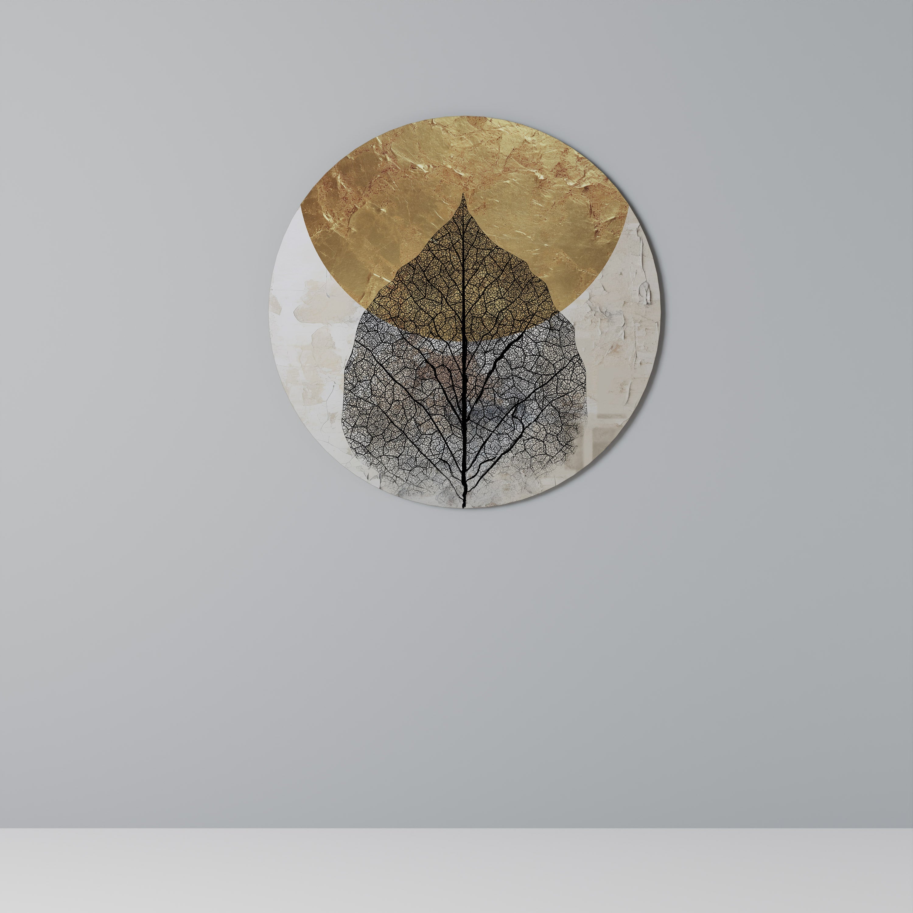 Décoration murale ronde GOLD NERVATIO