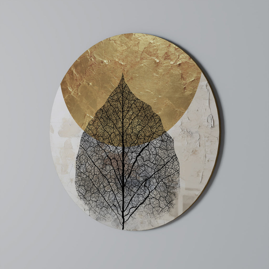 Décoration murale ronde GOLD NERVATIO