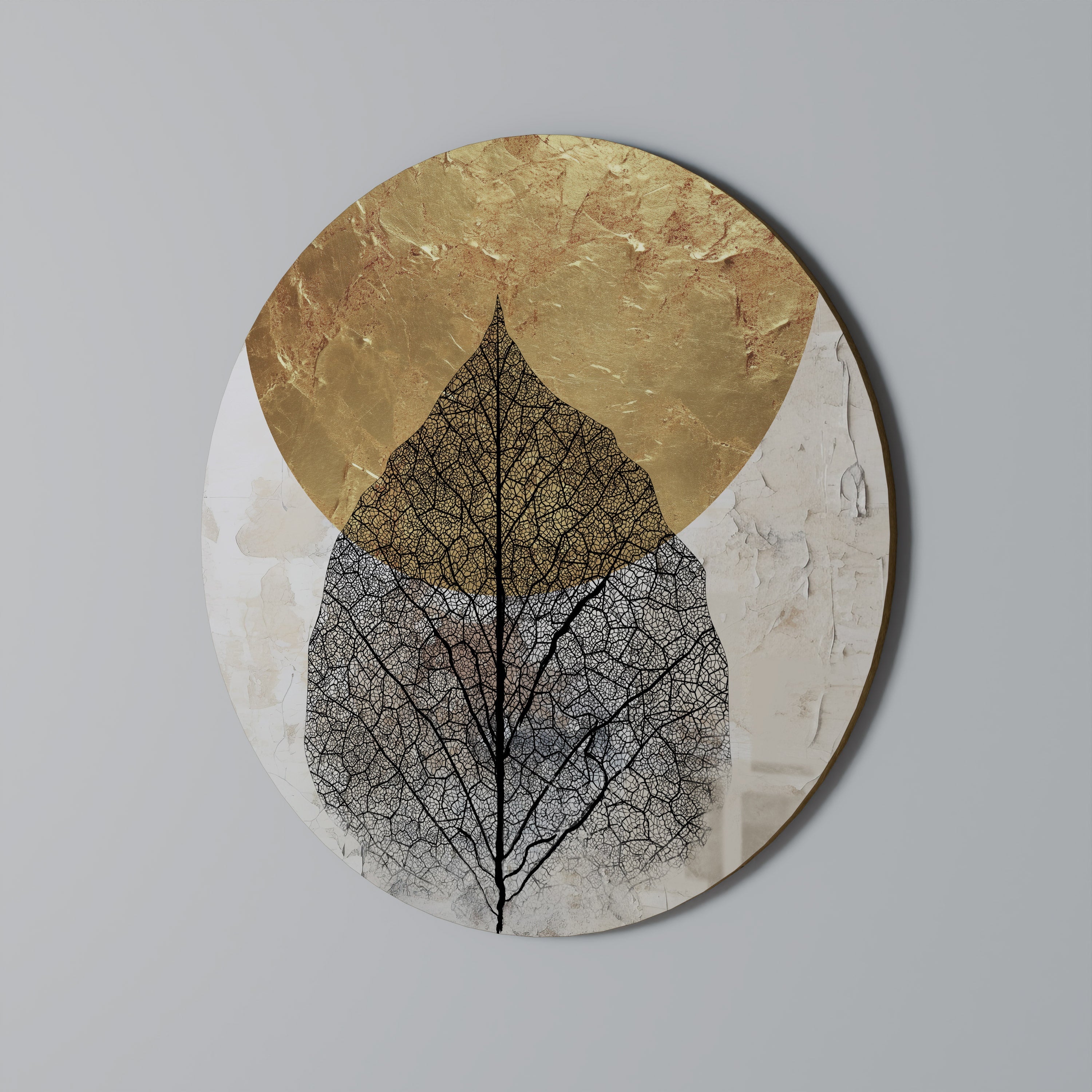 Décoration murale ronde GOLD NERVATIO