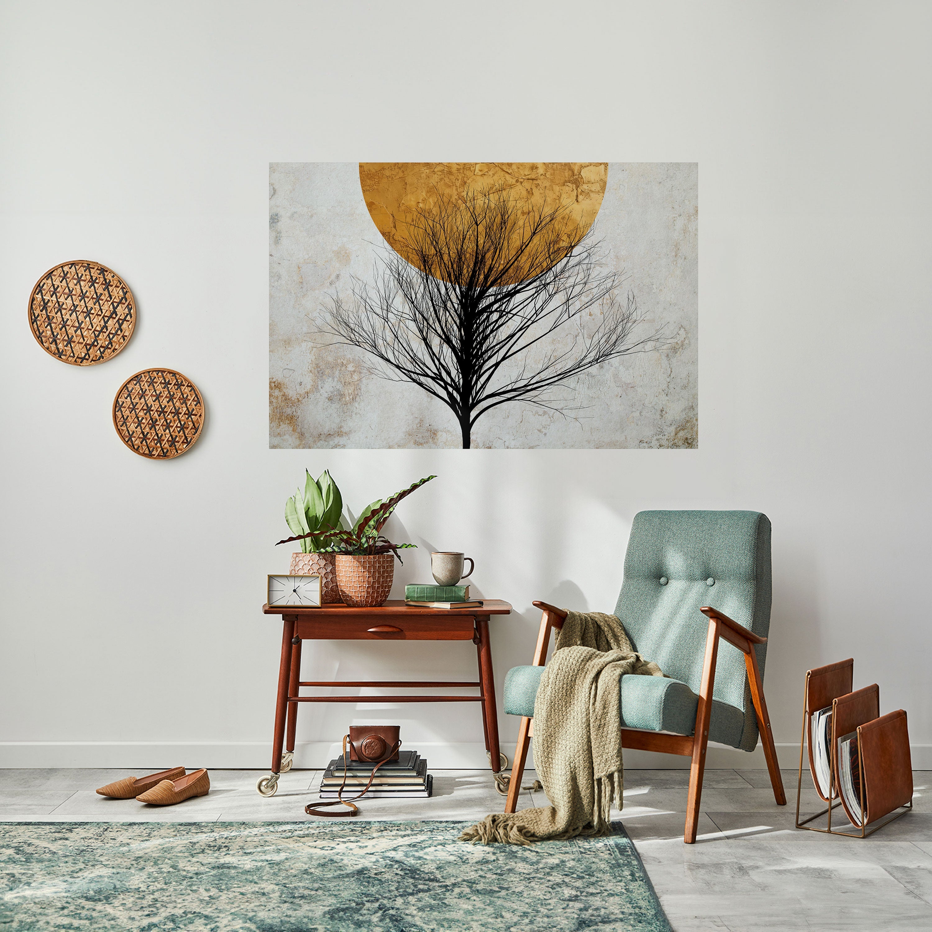 Affiche horizontale autocollante LONELY TREE