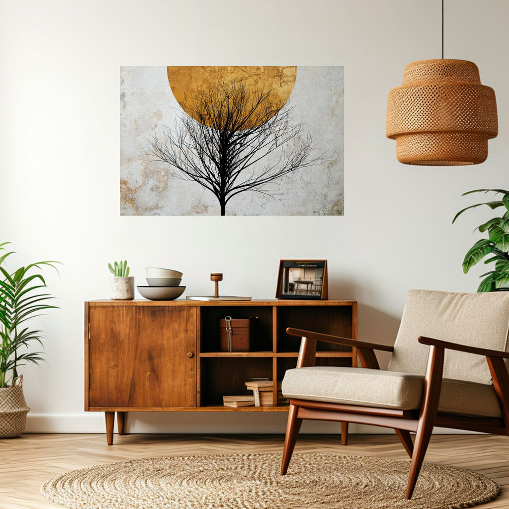 Affiche horizontale autocollante LONELY TREE