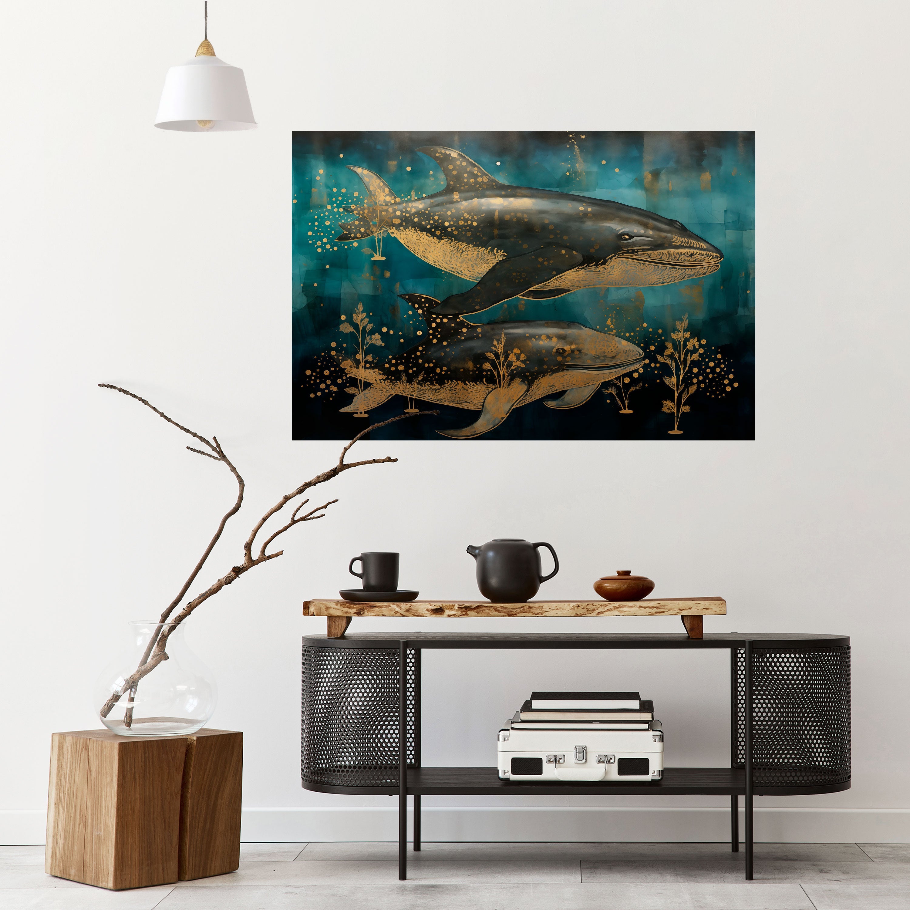 Affiche horizontale autocollante AQUATIC ELEGANCE