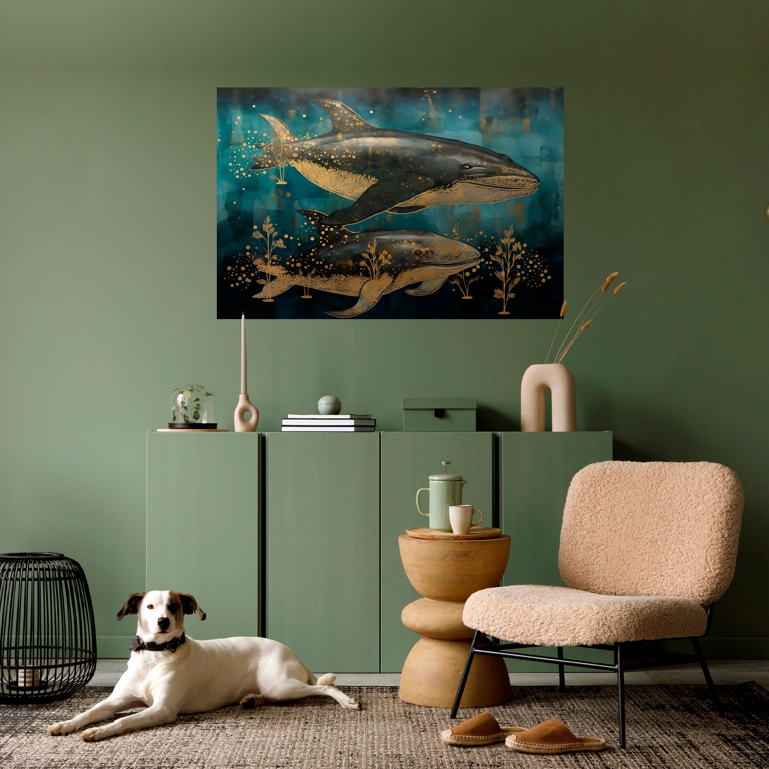 Affiche horizontale autocollante AQUATIC ELEGANCE