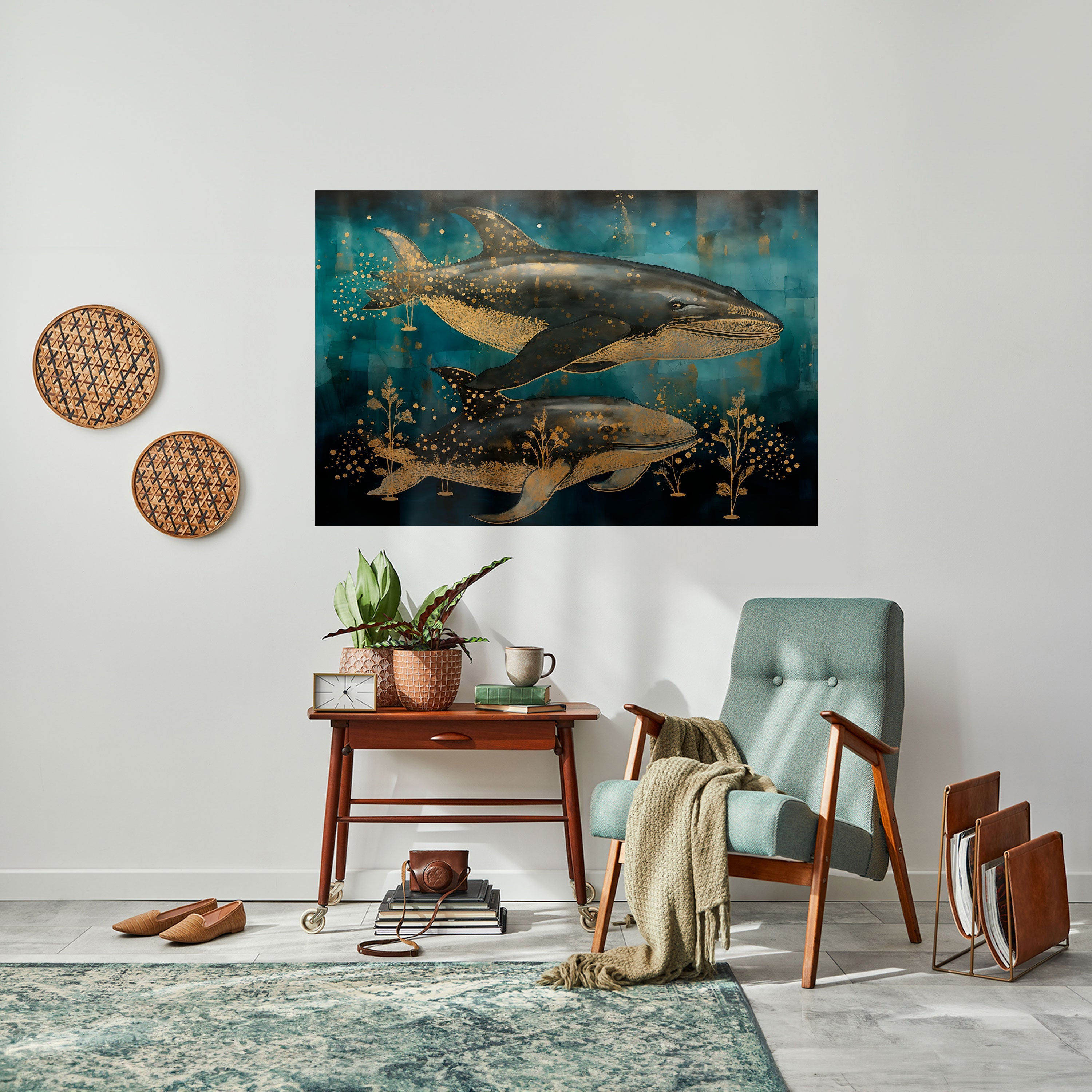 Affiche horizontale autocollante AQUATIC ELEGANCE