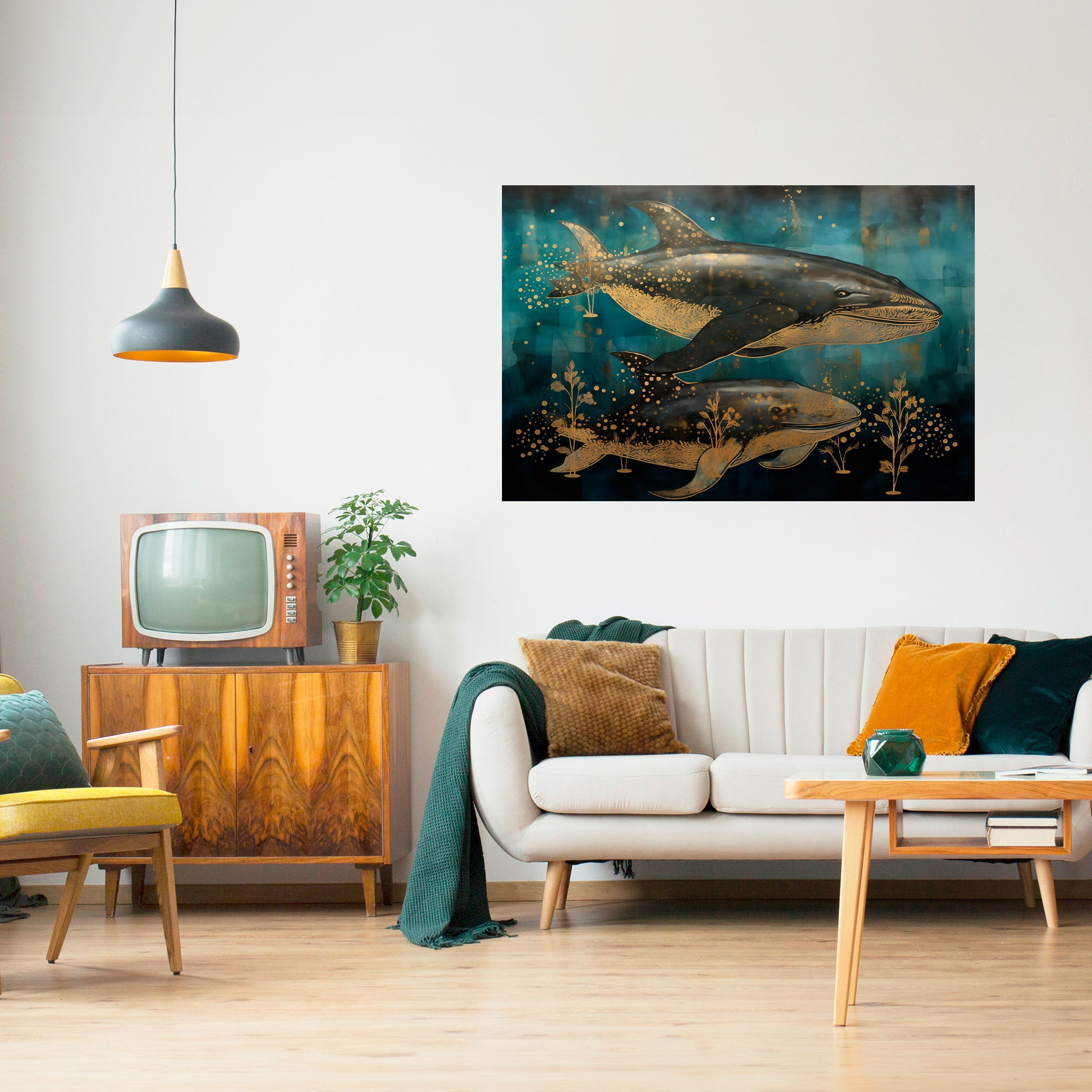 Affiche horizontale autocollante AQUATIC ELEGANCE
