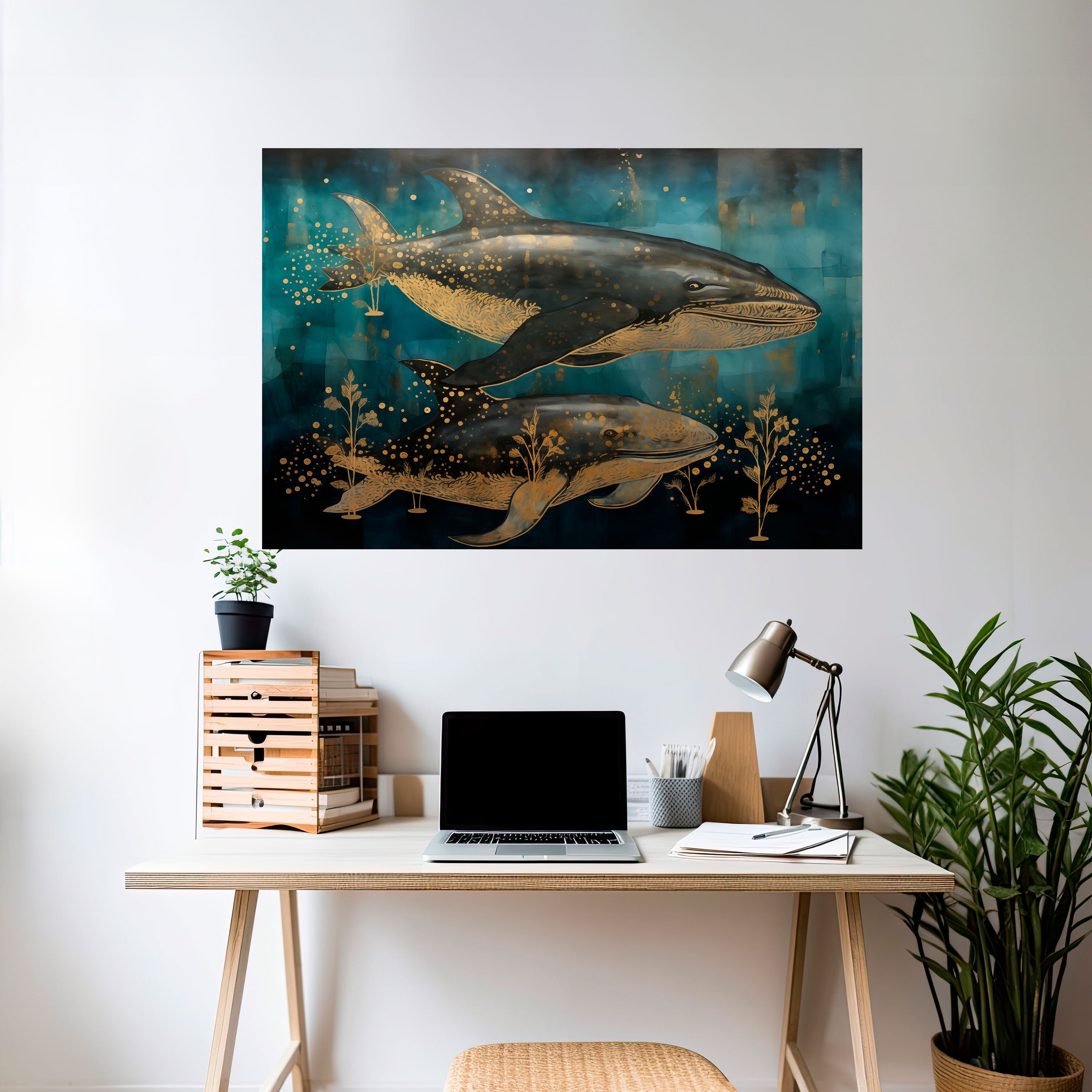 Affiche horizontale autocollante AQUATIC ELEGANCE