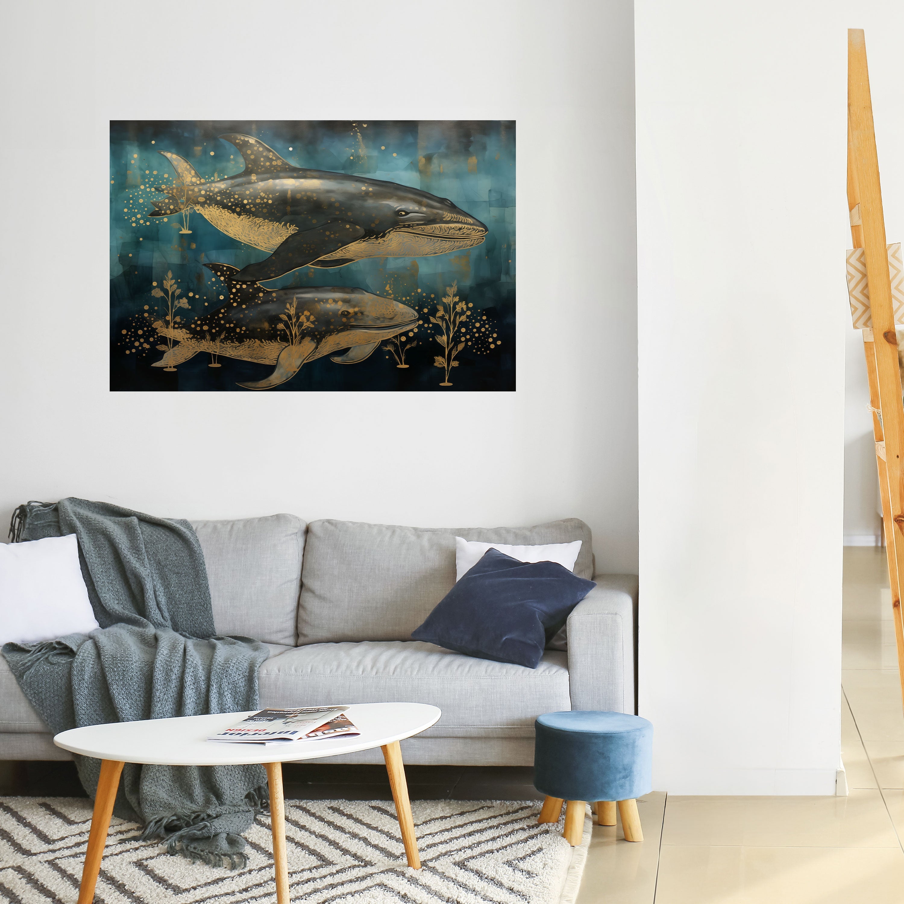 Affiche horizontale autocollante AQUATIC ELEGANCE