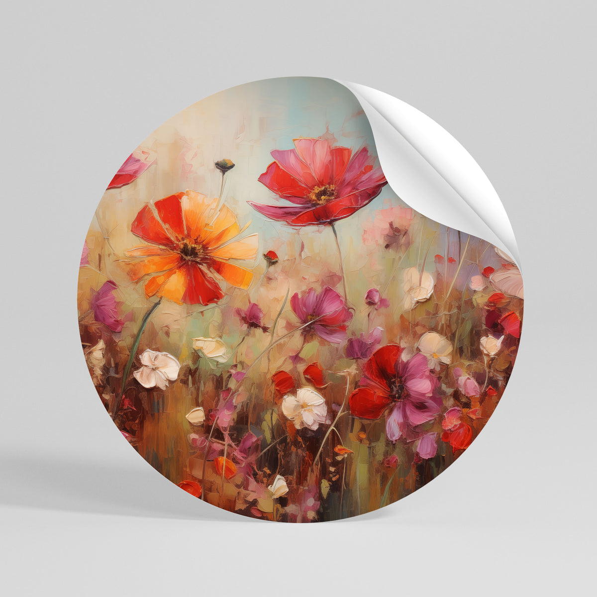 GARDEN DAYDREAM Peel and Stick Round Sticker