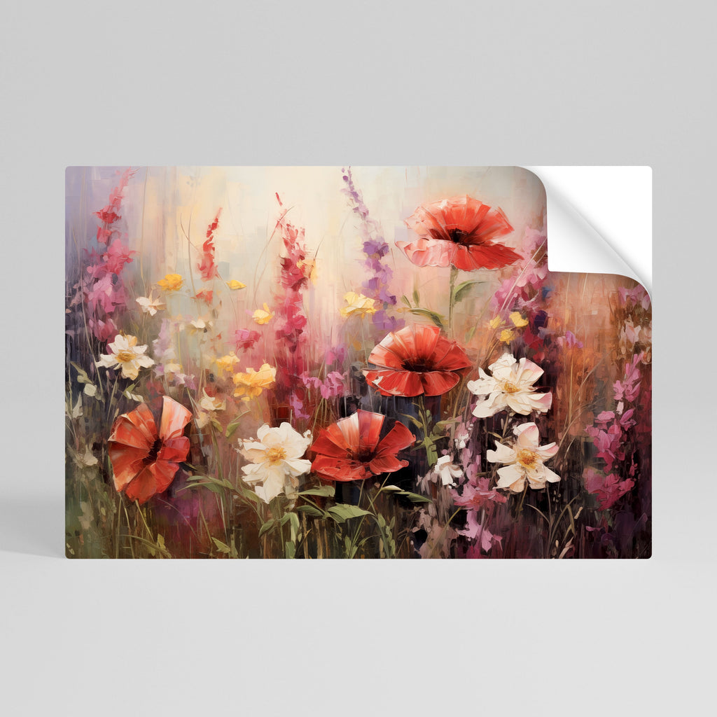 Affiche horizontale autocollante « SYMPHONIE DE FLEURS VIBRANTES »