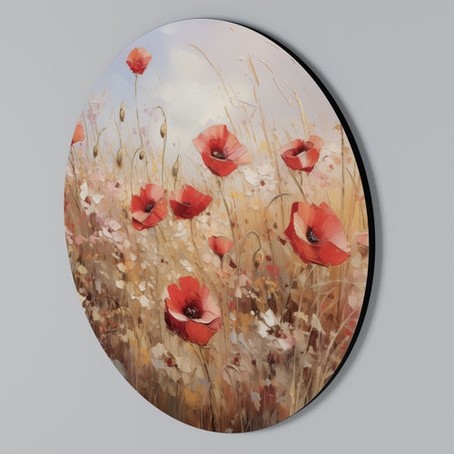 POPPY DREAMSCAPE Round Wall Art