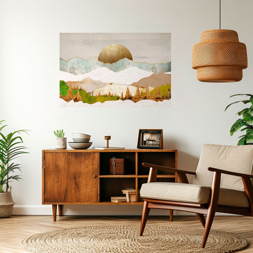 Affiche horizontale autocollante GOLDEN WINTER