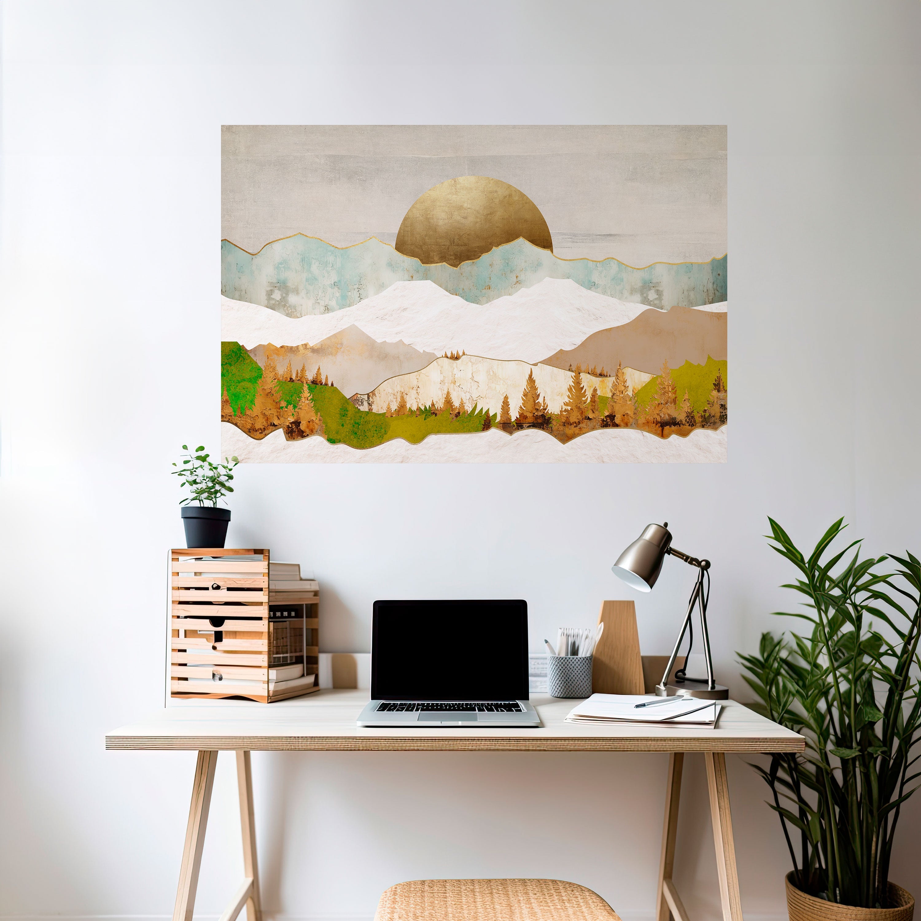 Affiche horizontale autocollante GOLDEN WINTER