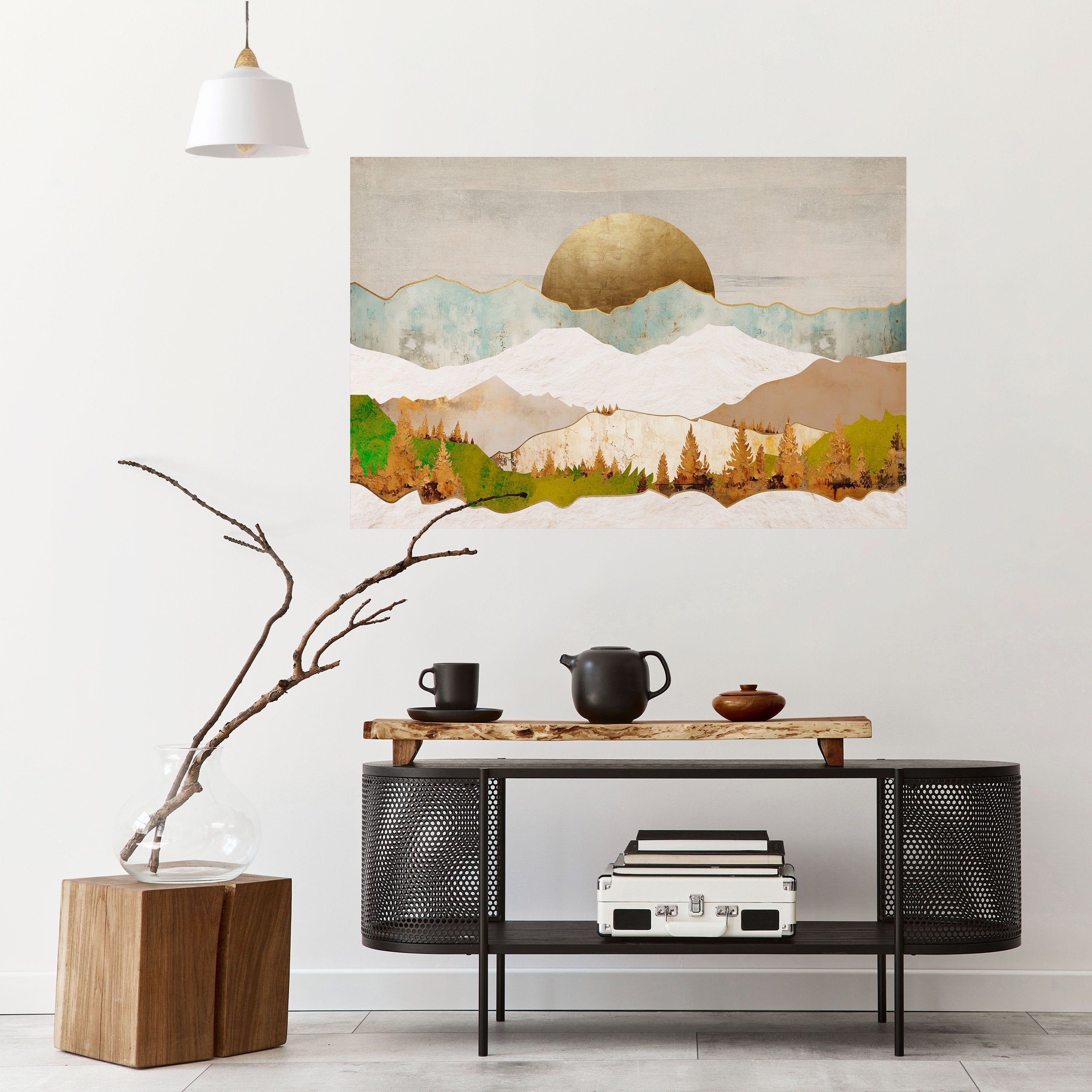 Affiche horizontale autocollante GOLDEN WINTER