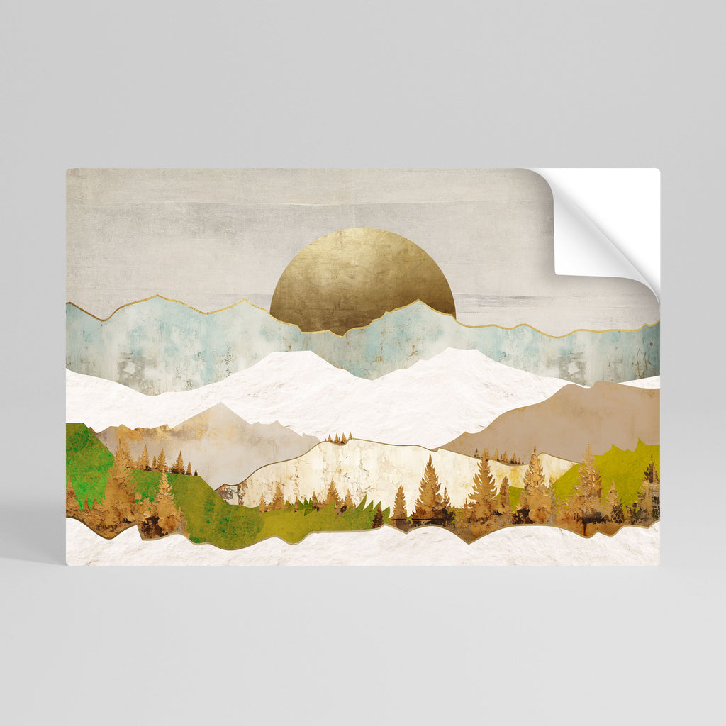 Affiche horizontale autocollante GOLDEN WINTER