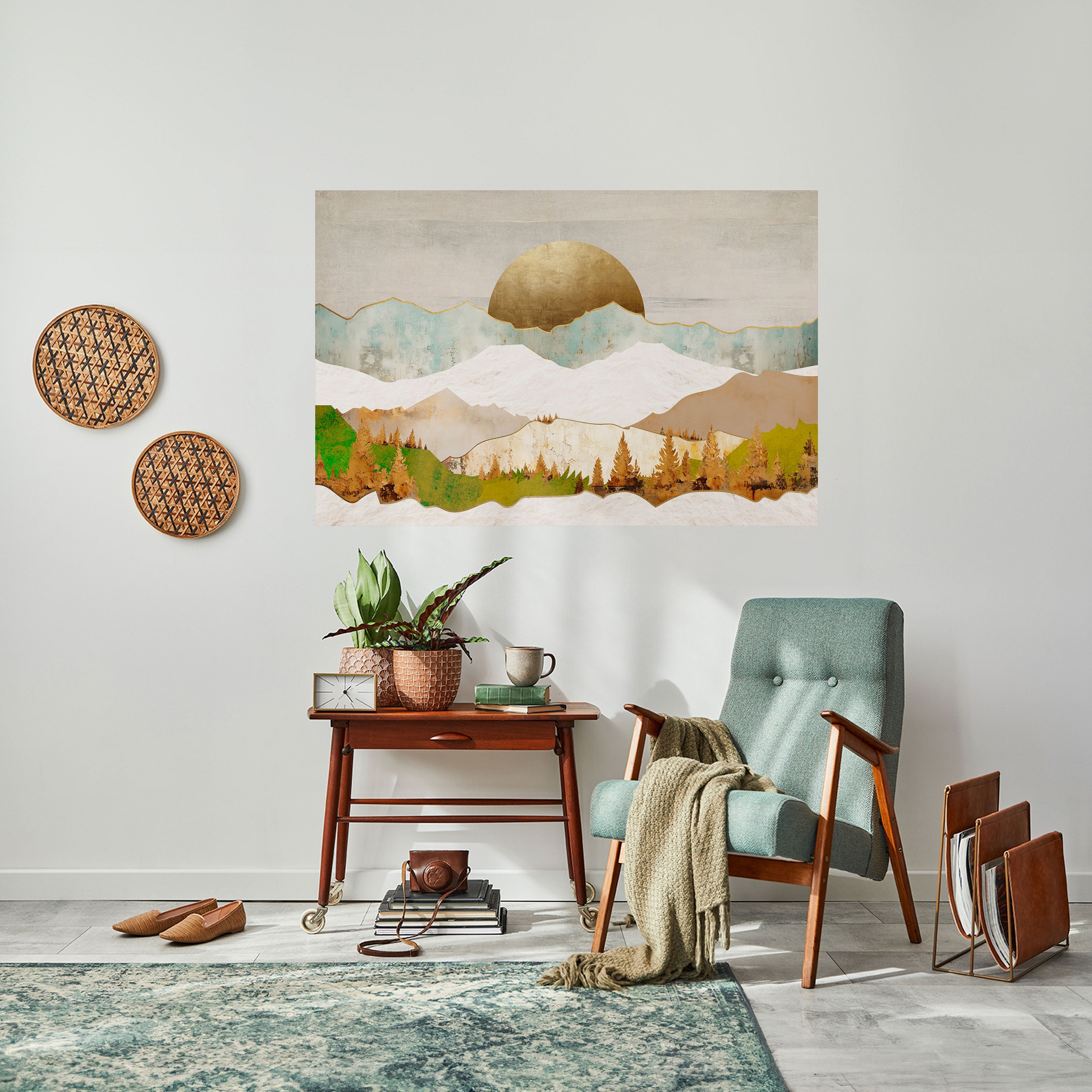 Affiche horizontale autocollante GOLDEN WINTER