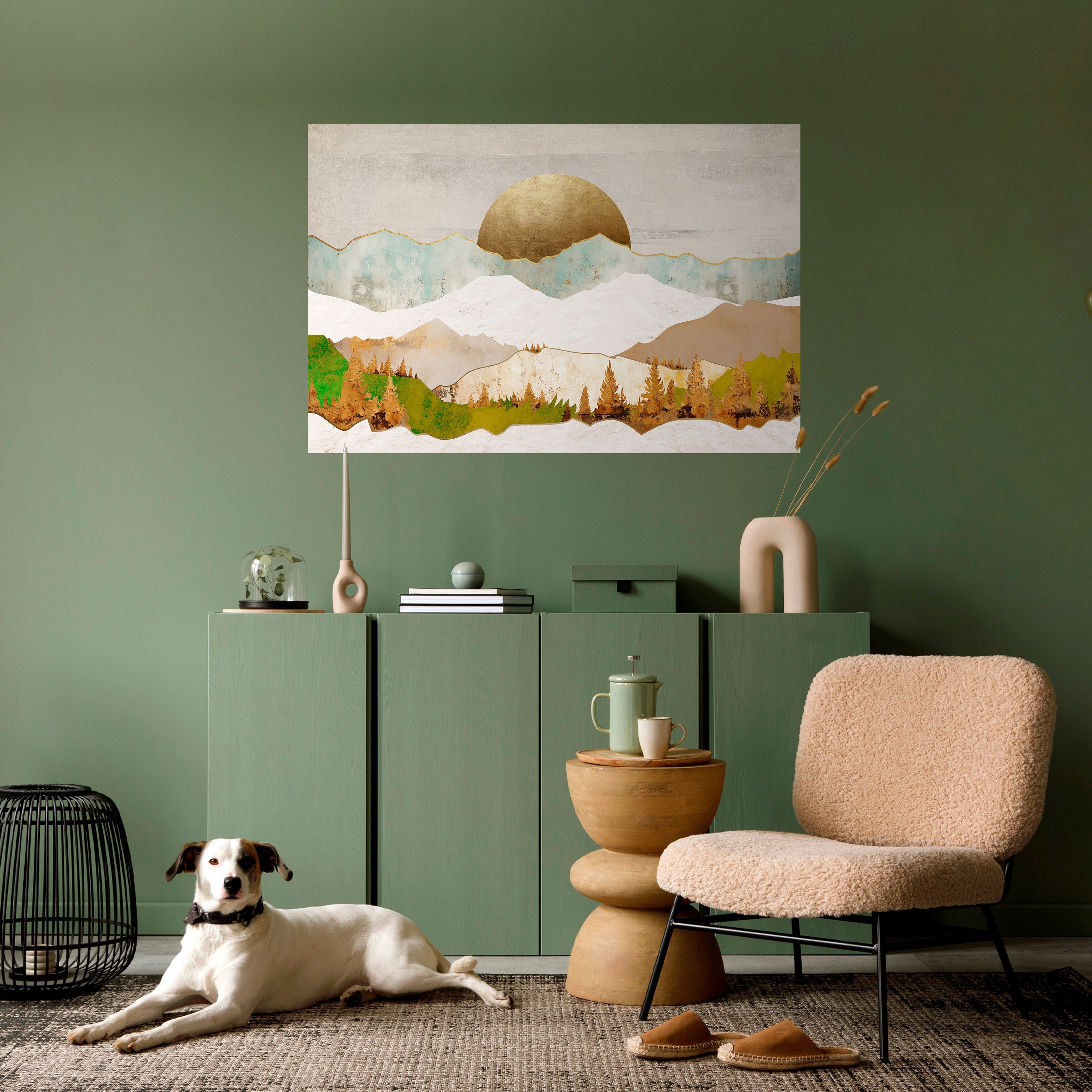 Affiche horizontale autocollante GOLDEN WINTER