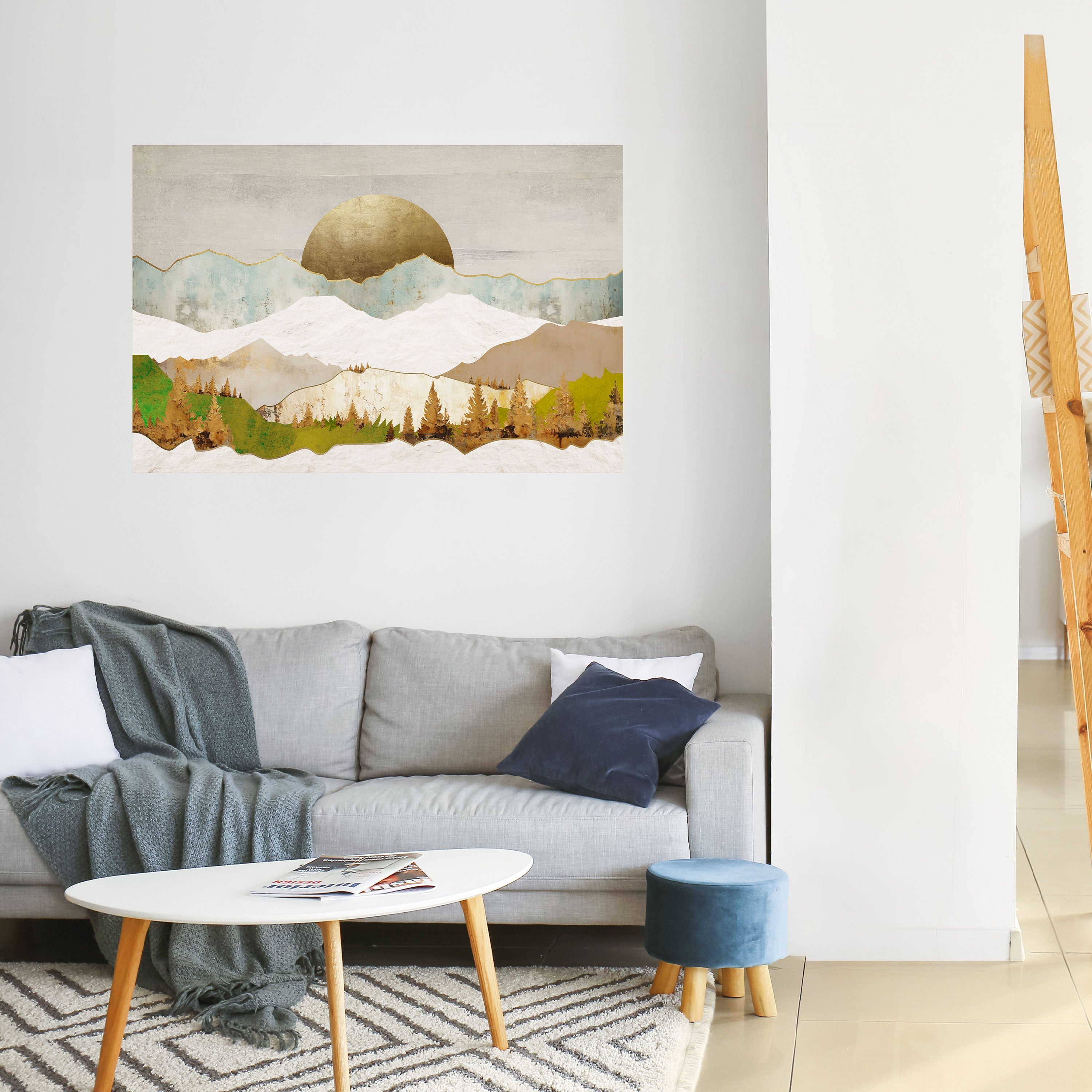 Affiche horizontale autocollante GOLDEN WINTER