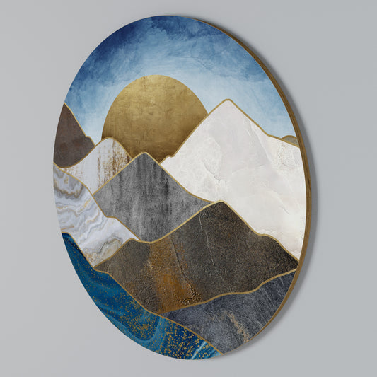 SHEEN OF PEAKS Round Wall Art