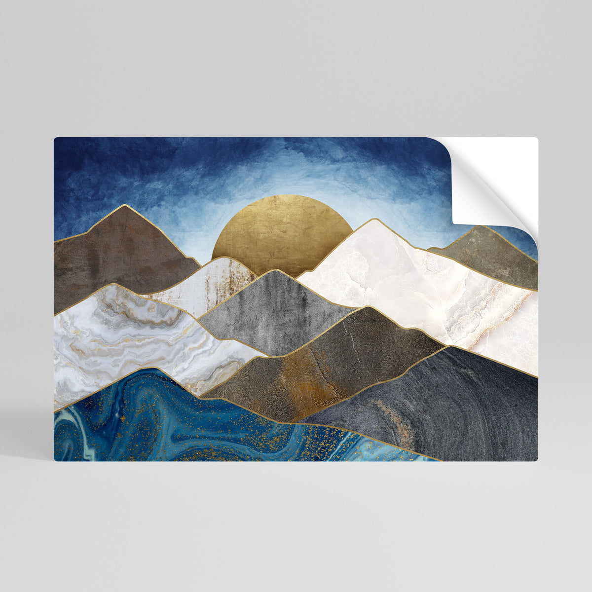 SHEEN OF PEAKS Peel and Stick Horizontal Poster