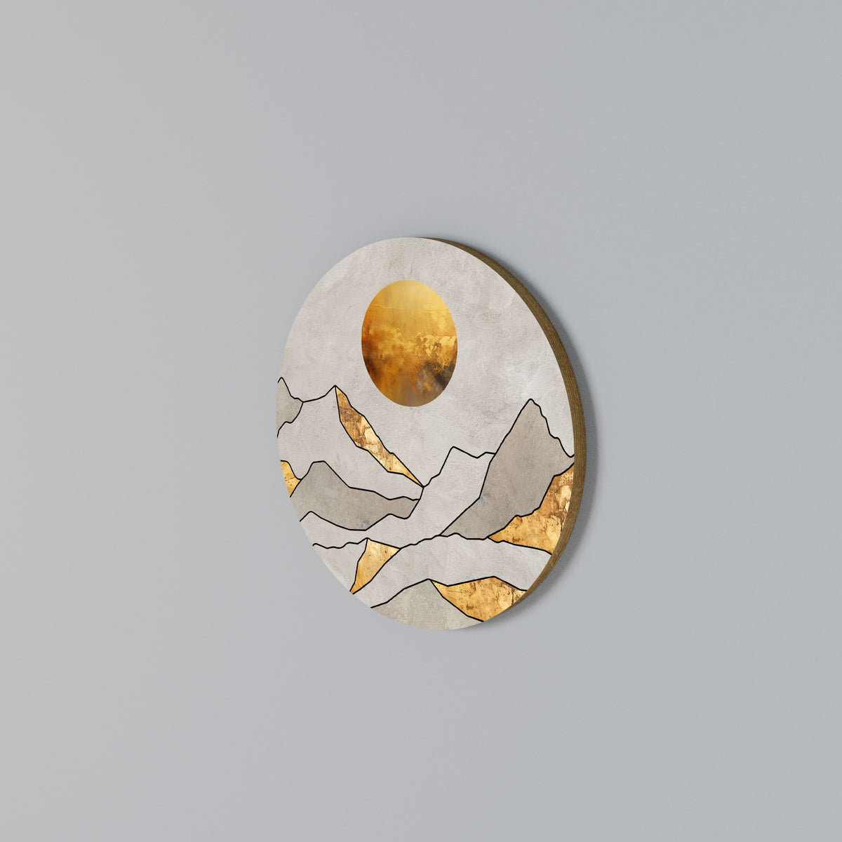 SUNNY BLAZE Round Wall Art