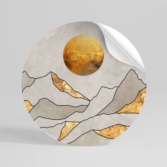 SUNNY BLAZE Peel and Stick Round Sticker