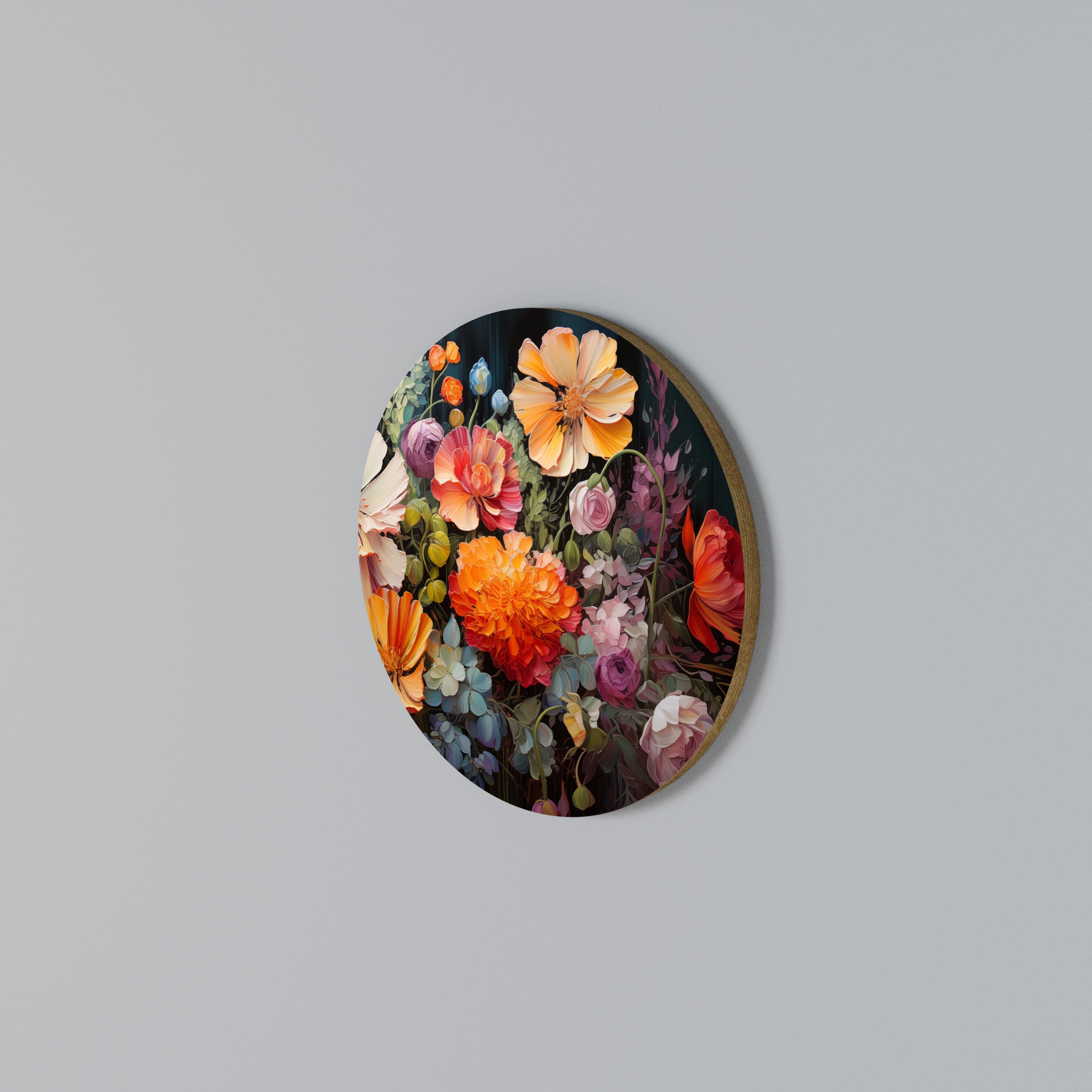 BLOOMING WILDERNESS Round Wall Art
