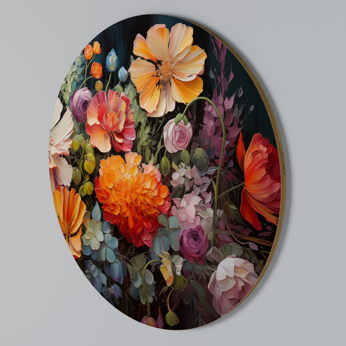 BLOOMING WILDERNESS Round Wall Art