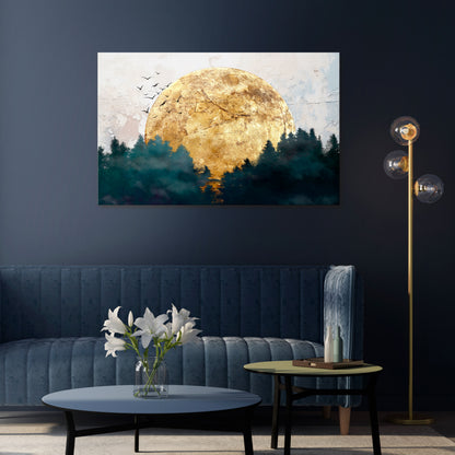 RISING MOON Horizontal Canvas Print