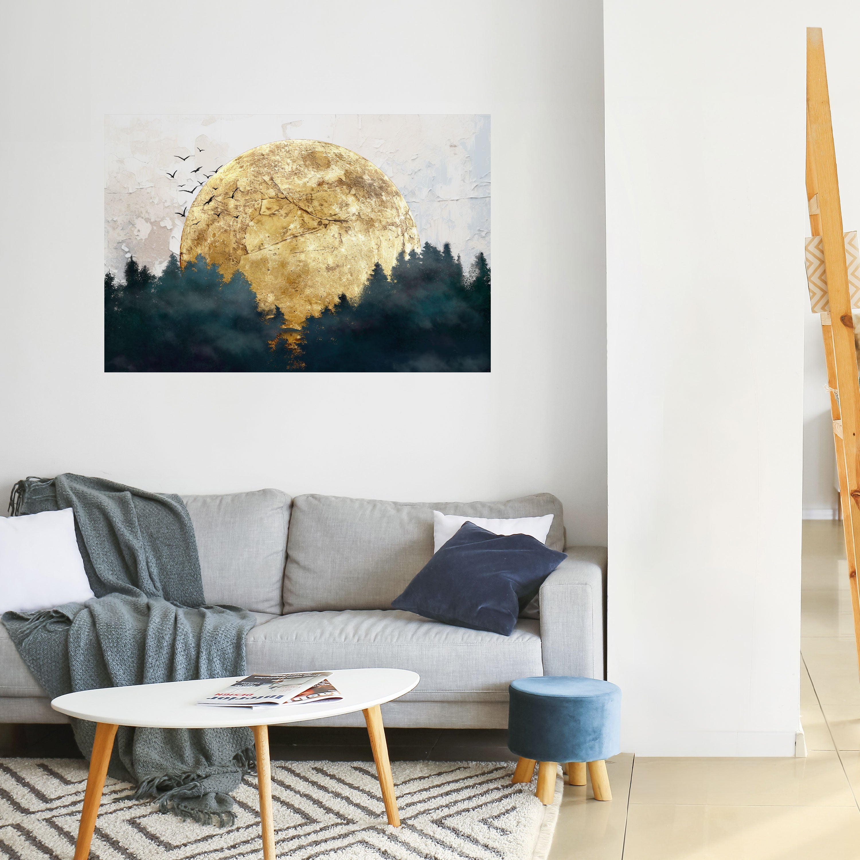 Affiche horizontale autocollante RISING MOON