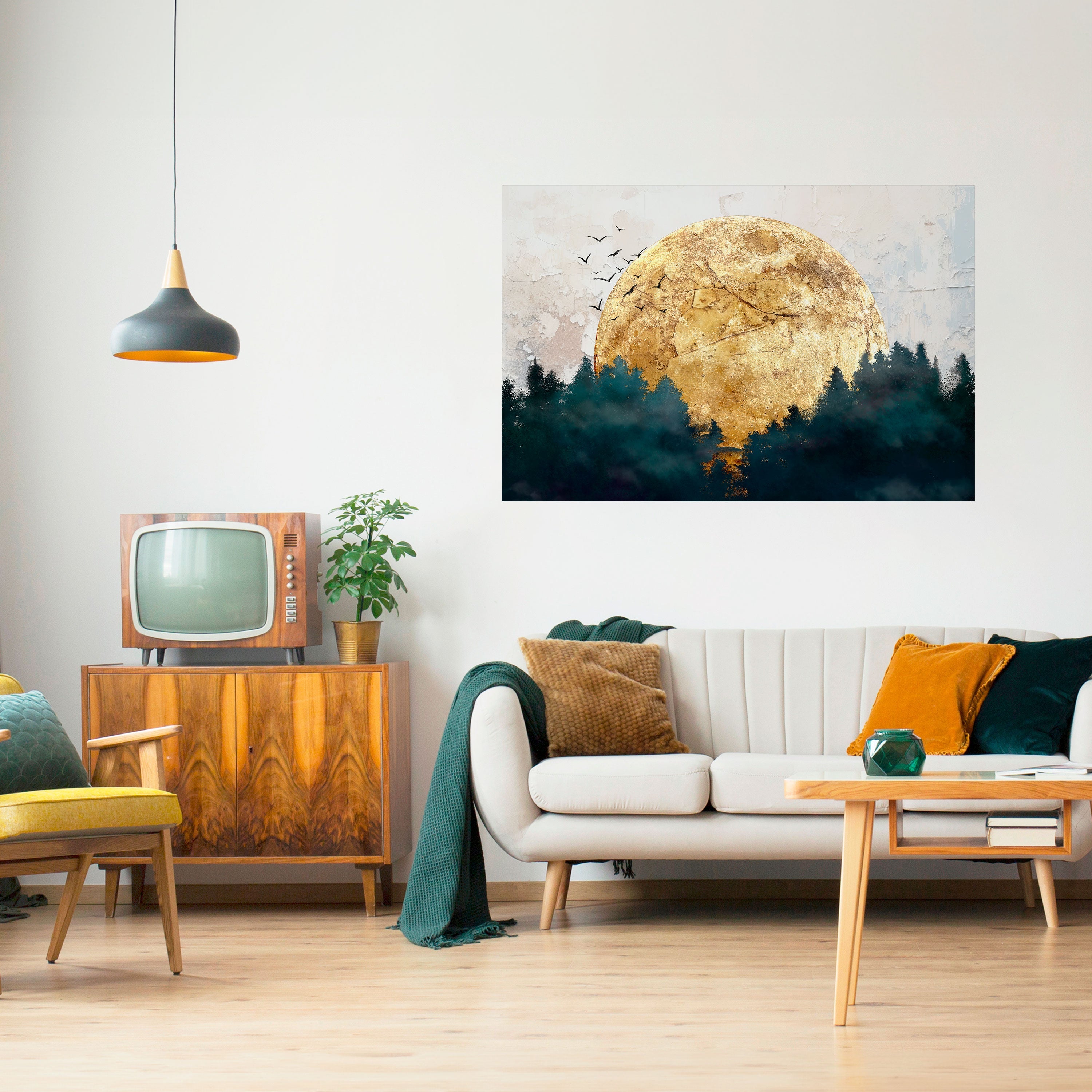 Affiche horizontale autocollante RISING MOON