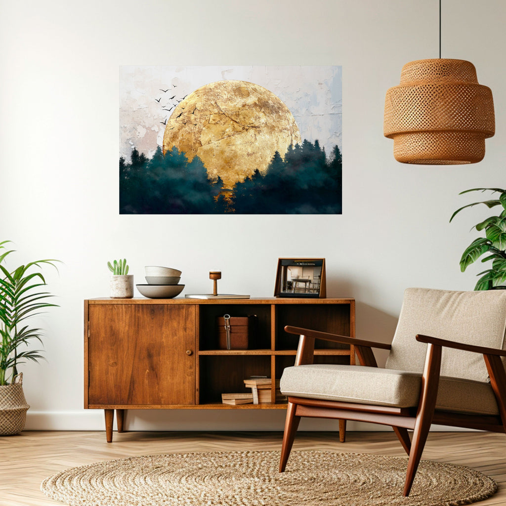 Affiche horizontale autocollante RISING MOON