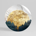 RISING MOON Peel and Stick Round Sticker