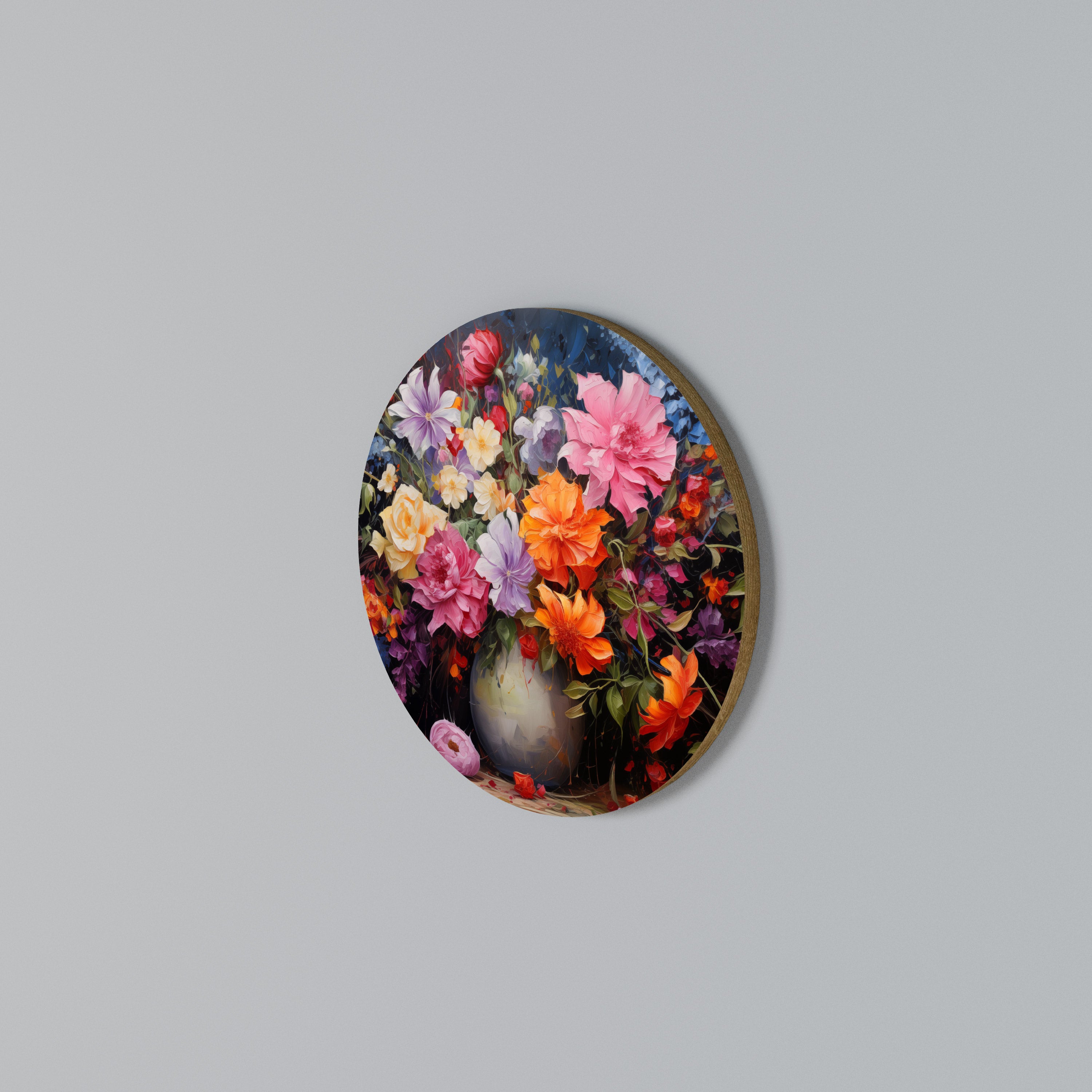 EUPHORIC BOUQUET Round Wall Art