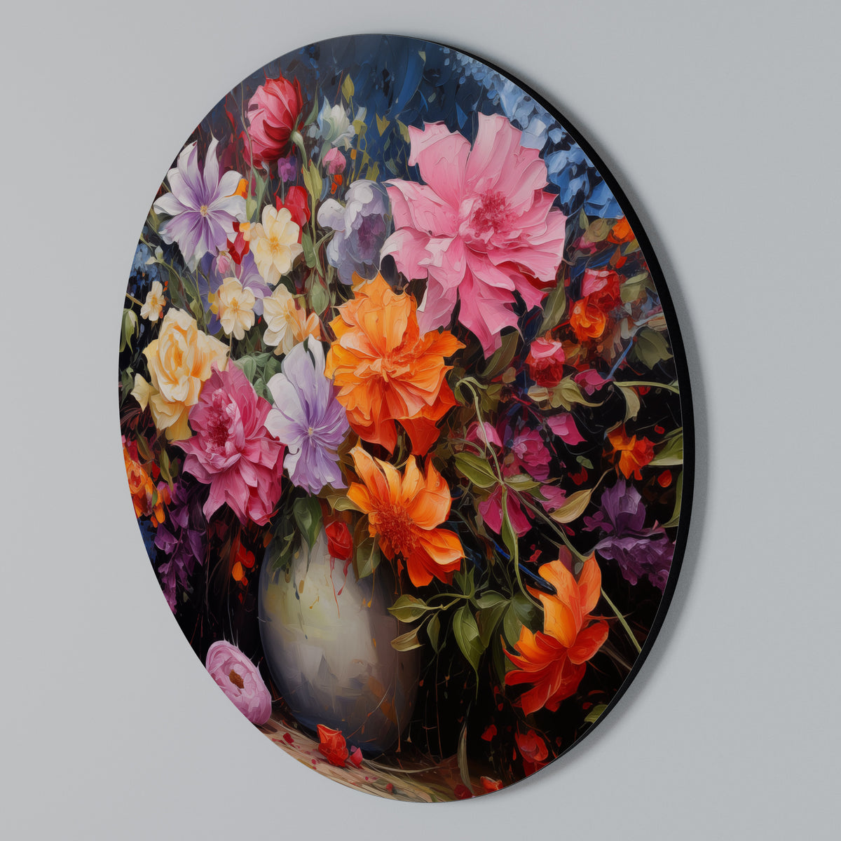 EUPHORIC BOUQUET Round Wall Art