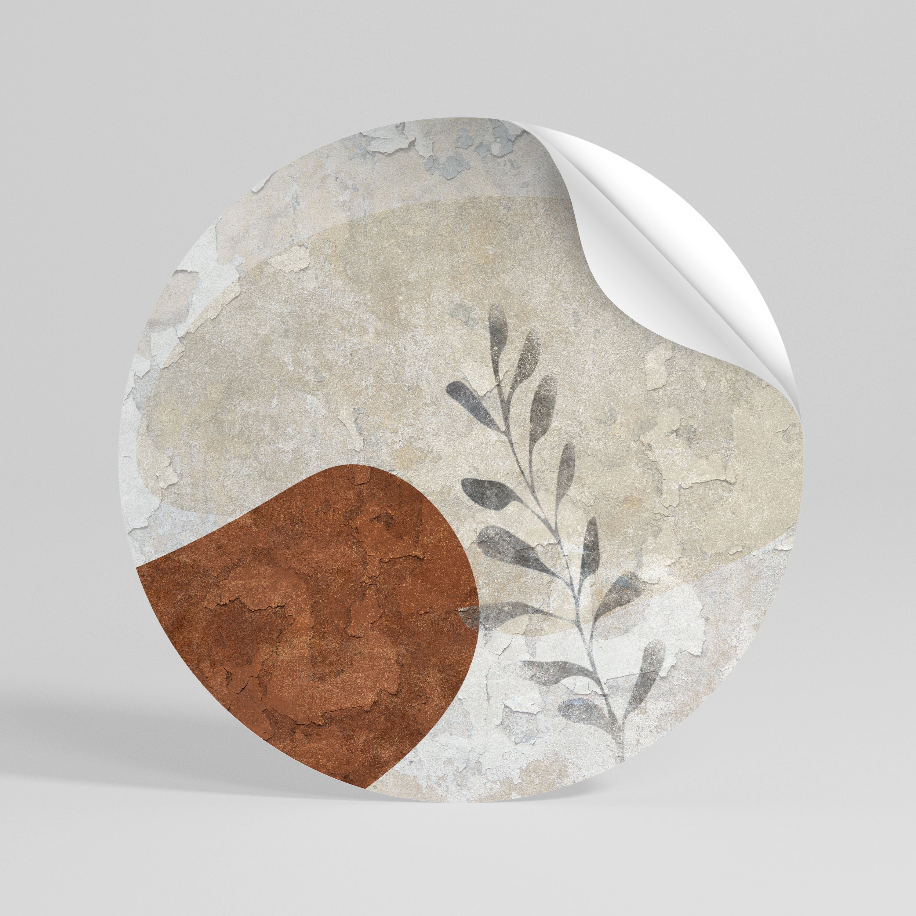 SINGLE SPRIG Peel and Stick Round Sticker