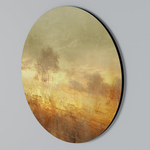 AMBER DREAMSCAPE Round Wall Art