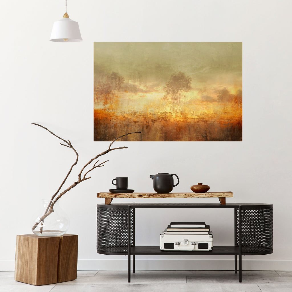 AMBER DREAMSCAPE Peel and Stick Horizontal Poster