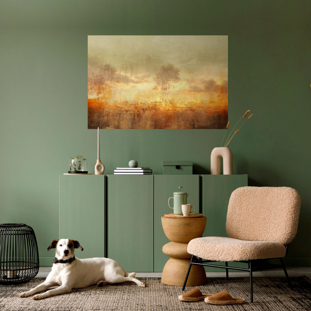 AMBER DREAMSCAPE Peel and Stick Horizontal Poster