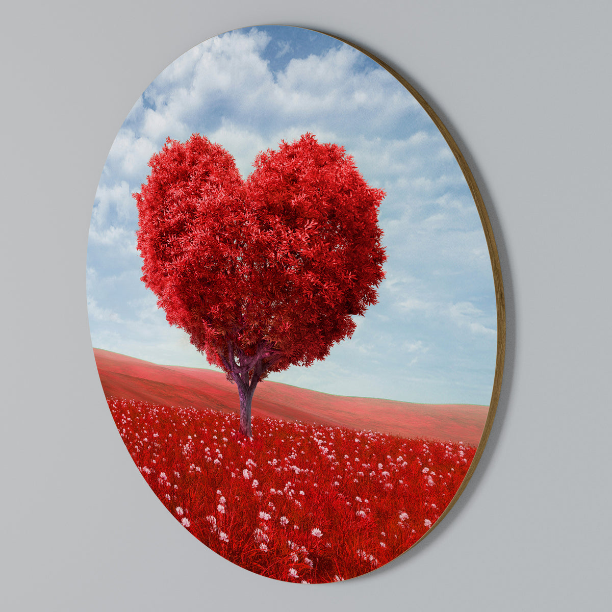 LOVE’S EMBRACE Round Wall Art