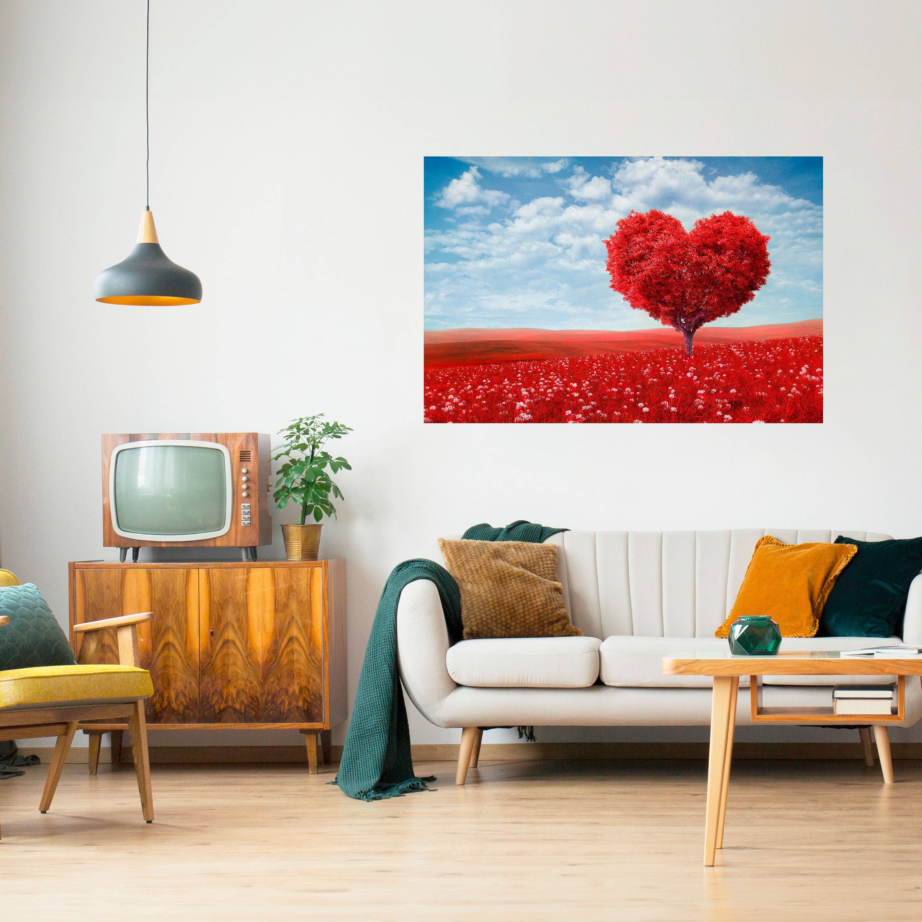 Affiche horizontale autocollante LOVE'S EMBRACE