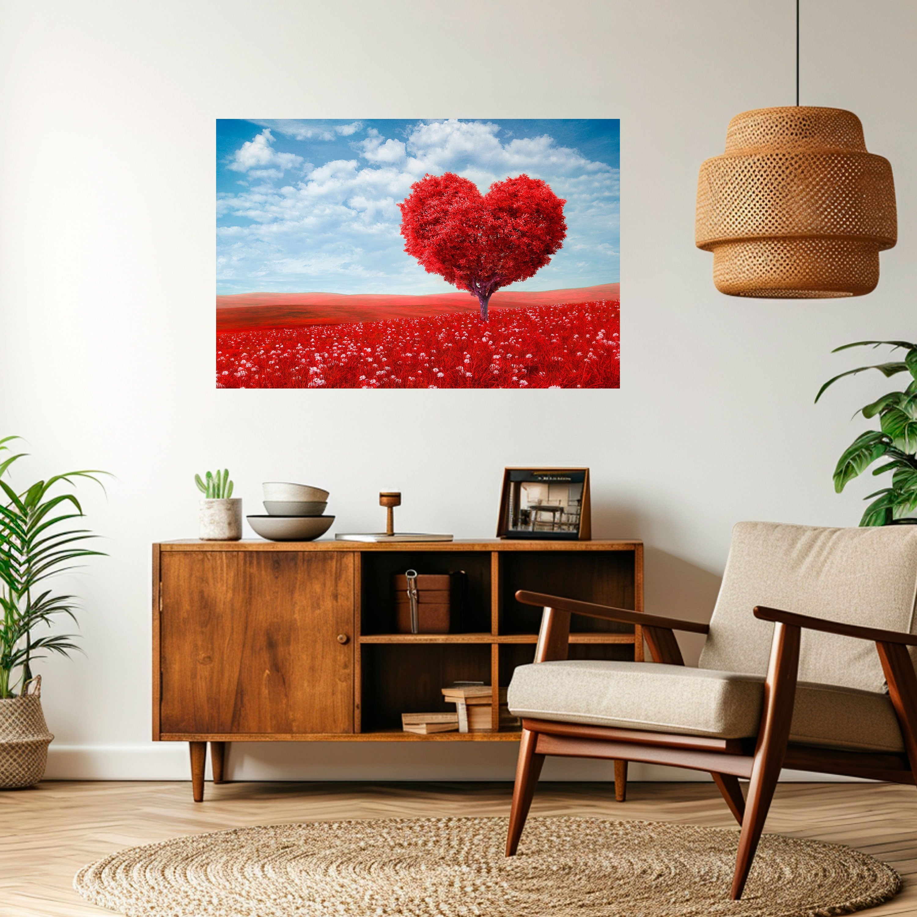 Affiche horizontale autocollante LOVE'S EMBRACE