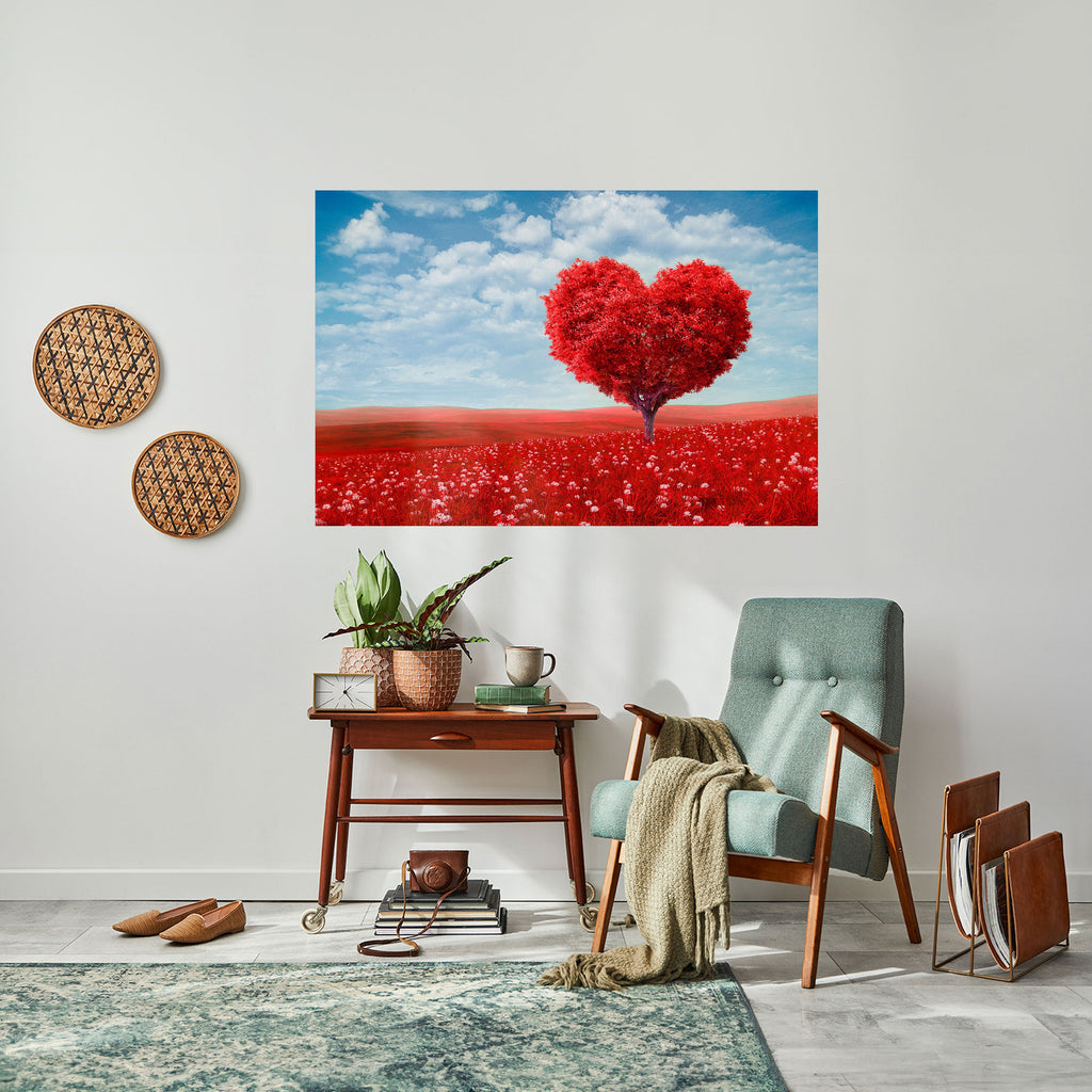 Affiche horizontale autocollante LOVE'S EMBRACE