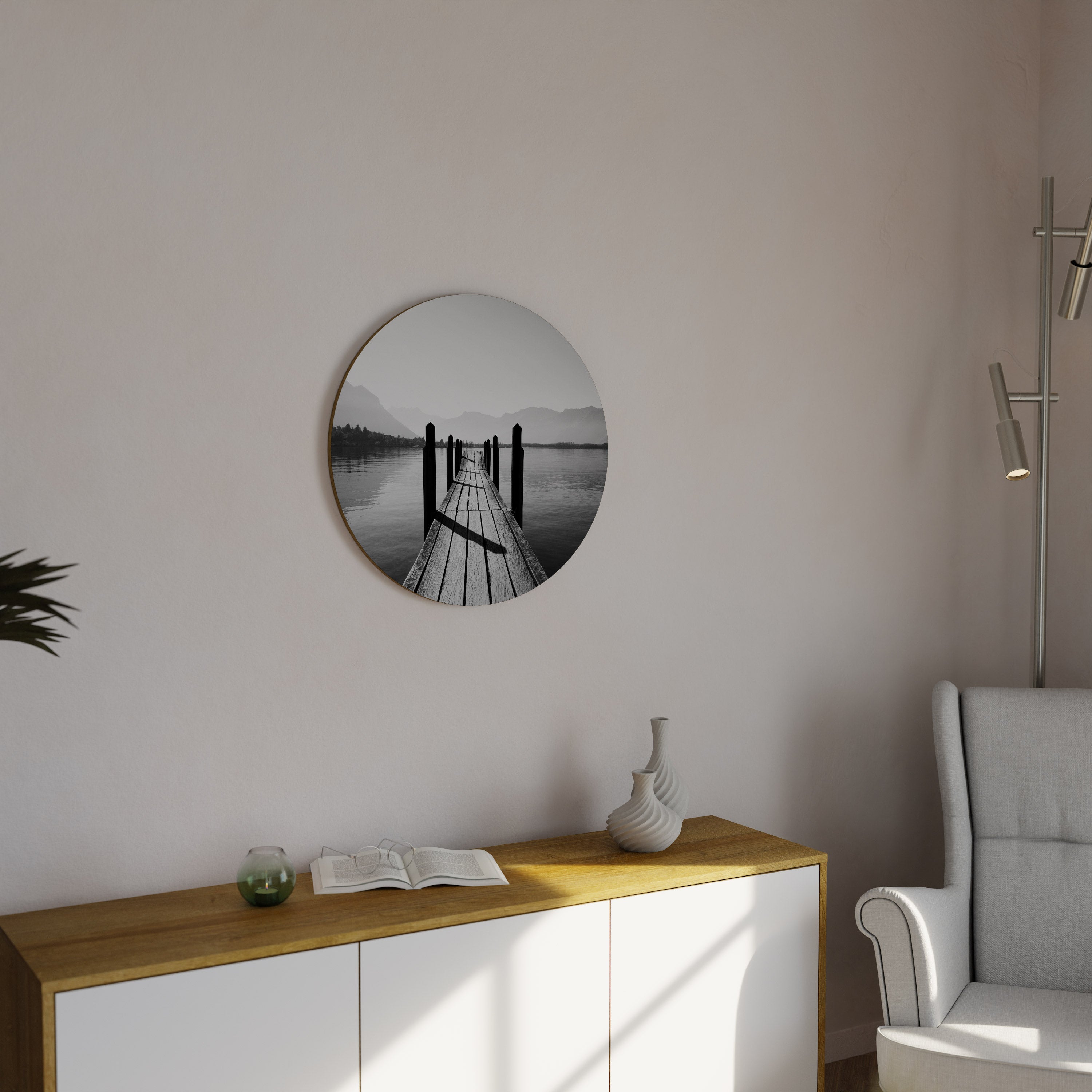 MARCHEZ DANS LES PROFONDEURS Art mural rond