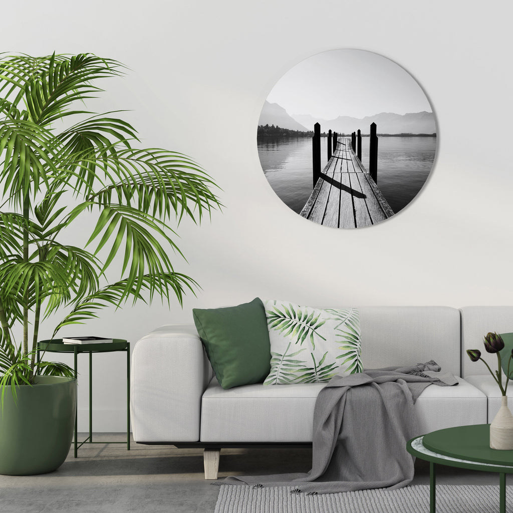 MARCHEZ DANS LES PROFONDEURS Art mural rond